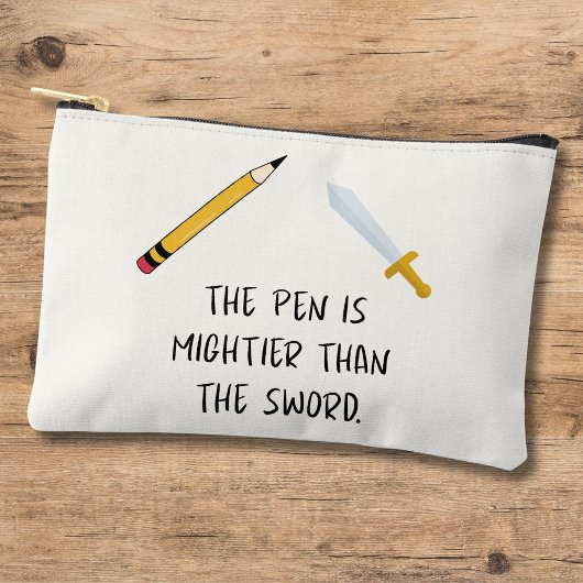 ペンは剣より強い アクセサリーポーチ