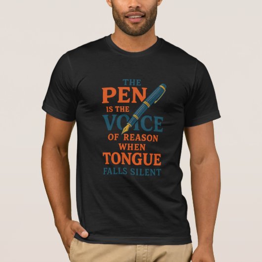 ペンは理性の声 Tシャツ (正面)