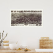 ペンアルギル， PAパノラママップ – 1916 ポスター (キッチン)