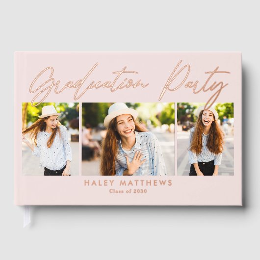 ペンインパーティーフォイル写真卒業ゲストブック ゲストブック (正面)