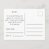 ペンカラフルようこそ新学期はがき ポストカード (裏面)