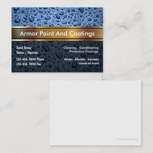 ペンキおよびコーティングの名刺 名刺 (正面/裏面)