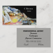 ペンキおよびブラシのプロの芸術家 名刺 (正面/裏面)