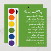 ペンキおよびブラシ 招待状 (正面/裏面)