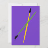 ペンキおよびブラシ 招待状 (裏面)