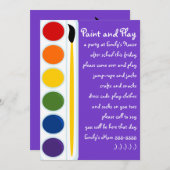 ペンキおよびブラシ 招待状 (正面/裏面)