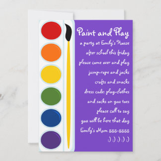 ペンキおよびブラシ 招待状