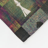 ペンキおよびプリントのチェス盤および駒 フリースブランケット (角)