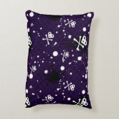 ペンキが付いている暗い色のEmoパターン アクセントクッション (裏面(縦))