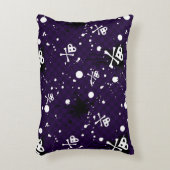 ペンキが付いている暗い色のEmoパターン アクセントクッション (正面(垂直))