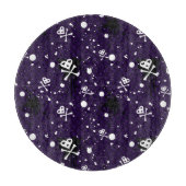 ペンキが付いている暗い色のEmoパターン カッティングボード (正面)