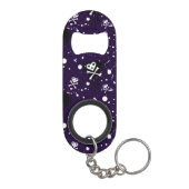 ペンキが付いている暗い色のEmoパターン キーホルダー栓抜き (裏面)