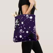 ペンキが付いている暗い色のEmoパターン トートバッグ (クローズアップ)