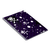 ペンキが付いている暗い色のEmoパターン ノートブック (右側)