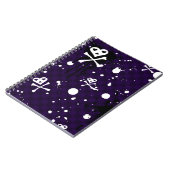 ペンキが付いている暗い色のEmoパターン ノートブック (左側)