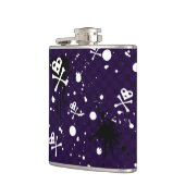 ペンキが付いている暗い色のEmoパターン フラスク (左)