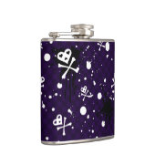 ペンキが付いている暗い色のEmoパターン フラスク (右)