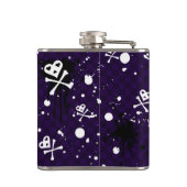 ペンキが付いている暗い色のEmoパターン フラスク (裏面)