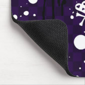 ペンキが付いている暗い色のEmoパターン マウスパッド (コーナー)