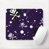 ペンキが付いている暗い色のEmoパターン マウスパッド (マウス)