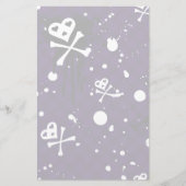 ペンキが付いている暗い色のEmoパターン 便箋 (正面)