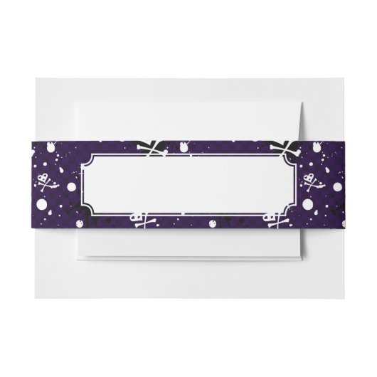 ペンキが付いている暗い色のEmoパターン 招待状ベリーバンド (正面例)