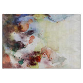 ペンキとの抽象的な水彩画のグランジな質 カッティングボード (正面)