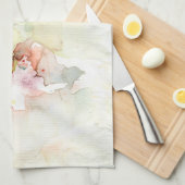 ペンキとの抽象的な水彩画のグランジな質 キッチンタオル (四つ折り)