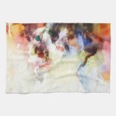 ペンキとの抽象的な水彩画のグランジな質 キッチンタオル (横)