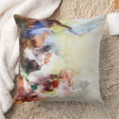ペンキとの抽象的な水彩画のグランジな質 クッション (ブランケット)