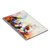ペンキとの抽象的な水彩画のグランジな質 ノートブック (右側)
