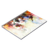 ペンキとの抽象的な水彩画のグランジな質 ノートブック (左側)