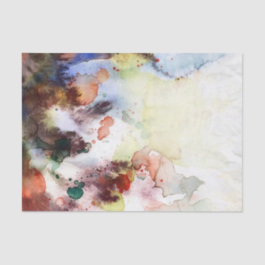 ペンキとの抽象的な水彩画のグランジな質 薄葉紙 (正面)