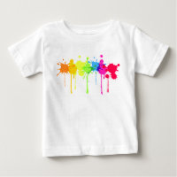ペンキのしぶきのベビーのTシャツ