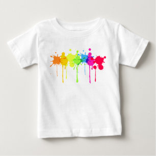 ペンキのしぶきのベビーのTシャツ ベビーTシャツ