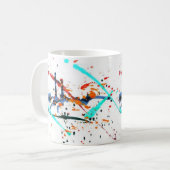 ペンキのしぶきのマグ コーヒーマグカップ (正面左)