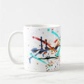 ペンキのしぶきのマグ コーヒーマグカップ (左)