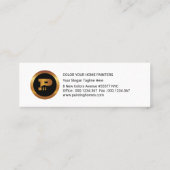 ペンキのしぶきの皮の壁絵画の建築業者 スキニー名刺 (裏面)