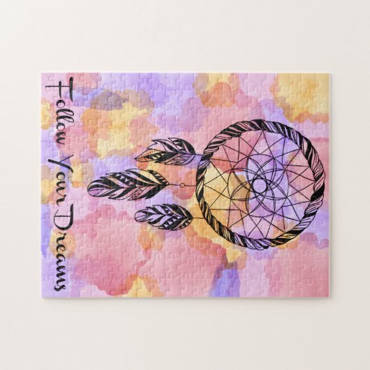 ペンキのしぶきはあなたの夢11x14を後を追います ジグソーパズル (横)