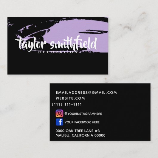 ペンキのしぶき 名刺 (正面/裏面)