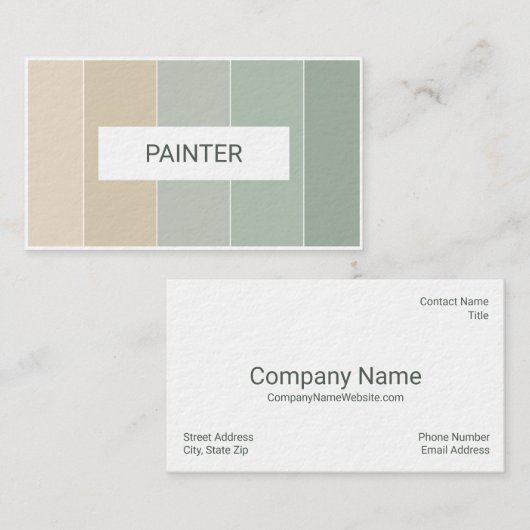 ペンキのサンプルペインターのインテリア・デザインの名刺 名刺 (正面/裏面)