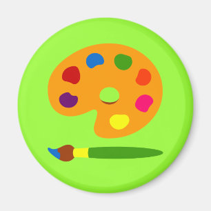 ペンキのパレットの芸術 マグネット