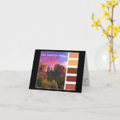 ペンキのパレット: セドナの石 カード (黄色い花)