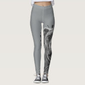 ペンキのピットブル犬の動物の芸術のスケッチ レギンス (正面)