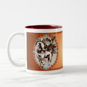 ペンキのマグの大きい箱 ツートーンマグカップ (左)