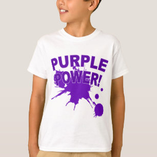 ペンキの大きいSplatの紫色力 Tシャツ
