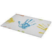ペンキの子供Handprints カッティングボード (角)