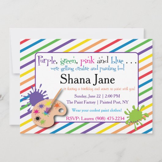 ペンキの恋人の招待状 招待状 (正面)