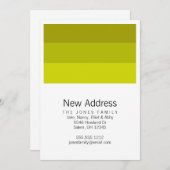 ペンキの材料見本の移動発表 案内状 (正面/裏面)