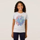 ペンキの染みでできた花 Tシャツ (正面フル)